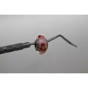 Authentic PANDORA ALE .925 PINK FLOWER  GLASS MURANO charm