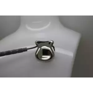 Signed SU .925 S.S. CONCAVE MODERNIST SLIDE pendant