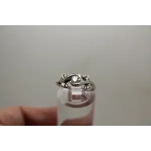 SIRENA 14k W.G. .33ctw DIAMOND IVY BYPASS ring size 6.75