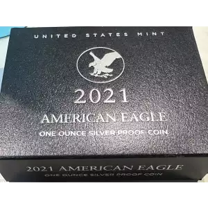 2021 W Proof Silver Eagle w OGP - Box & COA  