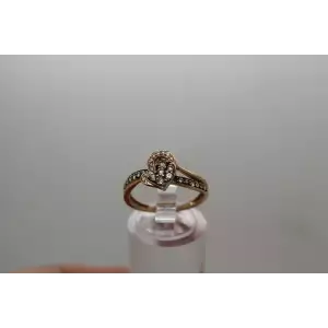 LeVian 14k R.G. Chocolate champagne DIAMOND DOUBLE HEART