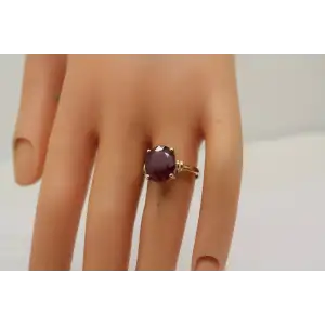 Sig VJL 10k Y.G. Oval Cut 2.5ct RUBY SOLITAIRE ring size 7 #