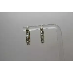 SILPADA .925 Sterling  Silver CZ RAY OF LIGHT HOOP earrings