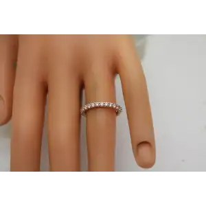 MILOR ITALY Rose Gold over .925 S.S. CZ STACKABLE BAND size 5 #