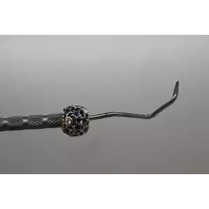 Auth. PANDORA ALE .925 S.S. / 14k Y.G. NIGHT SKY charm blue enamel CZ