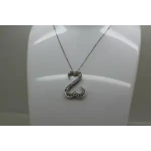 JWBR JANE SEYMOUR 14k W.G.  .50ctw DIAMOND OPEN HEART NECKLACE 18