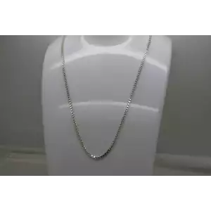 ITALY .925 Sterling Silver 2mm BOX LINK CHAIN necklace 23