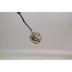 C CO. .925 S.S. 12k Black Hills Gold ANGEL HEART pendant