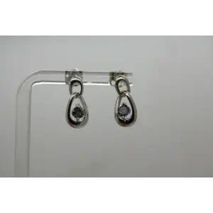Signed R. .925 S.S. LAB GROWN ALEXANDRITE LOOP DESIGN dangles #