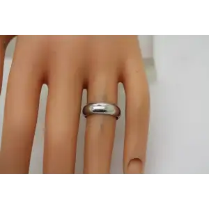 Signed .925 S.S. 5.7mm SOLID SILVER BAND ring size 6 #