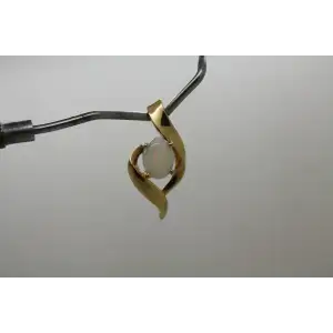 14k Y.G. Oval Cut OPAL SWIRL DESIGN pendant