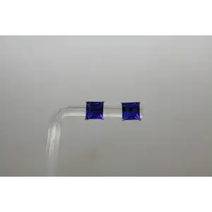 .925 S.S. DARK BLUE CZ STUD earrings