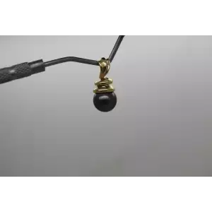 14k Yellow Gold TAHITIAN PEARL SWIRL DESIGN pendant