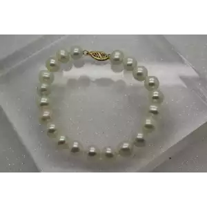 14k Yellow Gold OPAQUE CULTURED PEARL 7