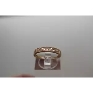 10k Rose Gold .35ctw DIAMOND DOUBLE ROW band ring size 7.75