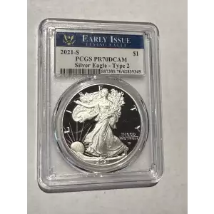 2021-S $1 Silver Eagle - Type 2 First Strike, DCAM