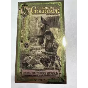 1/2 FLORIDA Goldback 1/2000th oz Aurum Gold Note (24k)