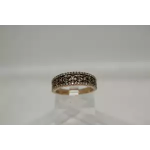 10k Rose Gold .54cttw DIAMOND FANCY BAND ring size 7.5
