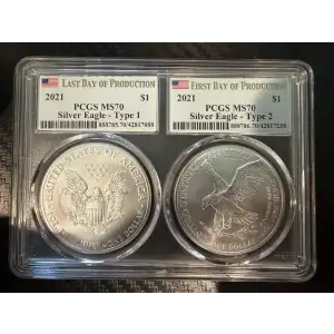 2021 $1 Silver Eagle - Type 1 Last Day of Production