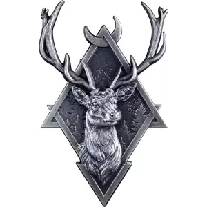 2025 Korea Geometric Deer Stacker 2 oz Silver Medal (10,000 Mintage) (4)