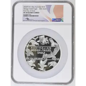2024 P125 Wedge-Tailed Eagle - 10oz 10th Anniversary - FDI ULTRA CAMEO (2)