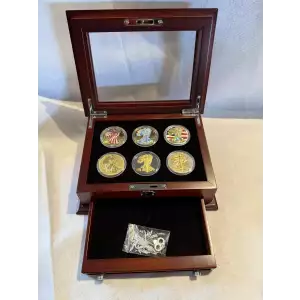 Visions of Liberty 6 $1 Coin Set American Silver Eagle w/ Case (2)