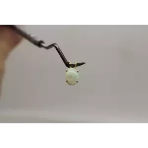 10k Yellow Gold Oval Cut OPAL SOLITAIRE pendant