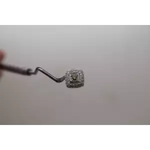 14k W.G. .07ct BROWN DIAMOND .36ctw WHITE DIAMOND pendant