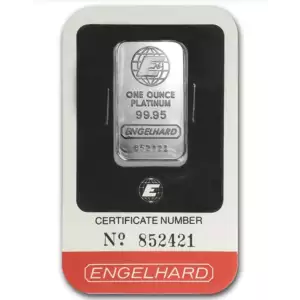 1oz Engelhard Carded Platinum Bar 