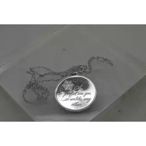 VTG. 1976 .925 S.S. FRANKLIN MINT SNOWFLAKE Pendant necklace 24