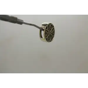 LORI BONN .925 S.S. LOVE'S IN THE DETAILS OVAL SLIDE CHARM