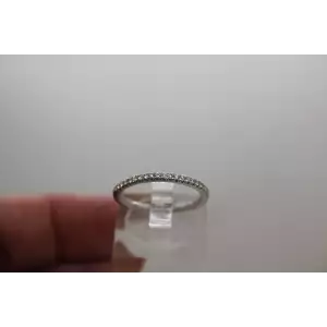 GABRIEL & CO. 14k White Gold .23ctw DIAMOND BAND ring size 6.25