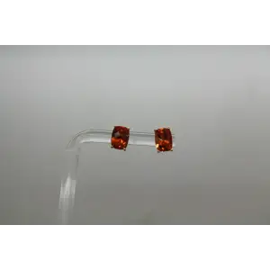 14k Yellow Gold ORANGE TOPAZ STUD earrings
