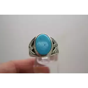 WHEELER Sterling Silver TURQUOISE EAGLE ring size 12.75