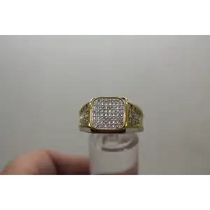 JWBR Two Tone .925 S.S. PAVE DIAMOND men