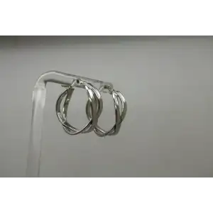 DOBBS ITALY .925 S.S. INFINITY DESIGN HOOP earrings