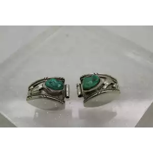 LE CLARENCE RUSSEL LEE .925 S.S. TURQUOISE ladies WATCH BAND ENDS