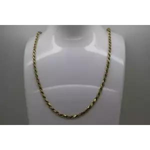 Designer gold over .925 S.S. DIAMOND CUT ROPE CHAIN 20