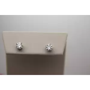 14k White Gold 4.7mm MOISSANITE STUD earrings