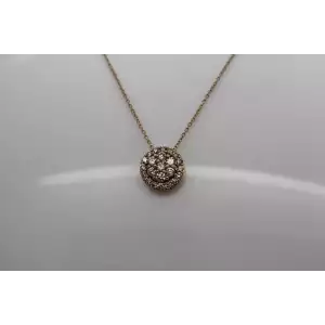 LEVIAN 14k Strawberry Gold .50ctw CHAMPAGNE DIAMOND HALO 19