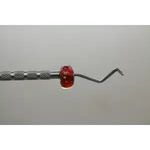 CHAMILIA .925 S.S. RED MURANO GLASS BEAD ROCKY RAKU charm