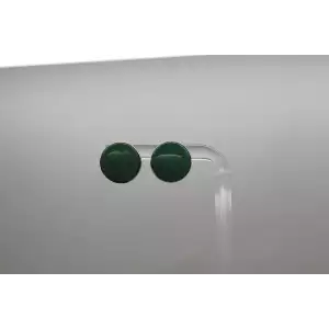 DTR JAY KING .925 S.S. SIMPLE ROUND BEZEL SET TURQUOISE studs