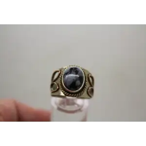 Mixed Metals .925 S.S. BUFFALO TURQUOISE ROPE DESIGN ring size 9.75