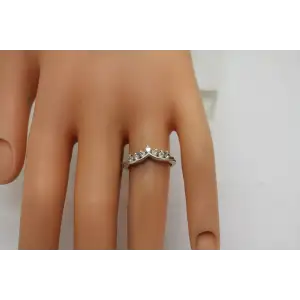 DIAMONIQUE .925 S.S. DQ CZ RING ENHANCER size 6.75 #