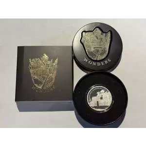 7 Wonders of the World 1 oz .999 Fine Silver Round Hanging Gardens of Babylon 10 Shekels