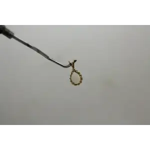 14k Y.G. Pear Cut OPAL ROPE DESIGN TEARDROP pendant