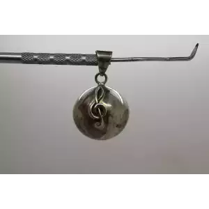 .925 S.S. 25mm MUSIC NOTE HARMONY BALL CHIME pendant