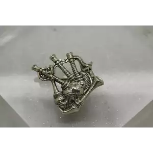 Vtg. 1950's BEAU STERLING .925 S.S. SCOTTISH BAGPIPES pin