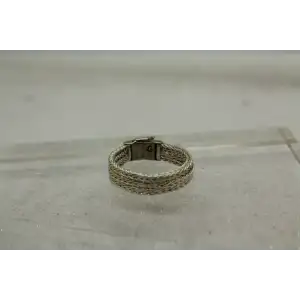 LORI BONN .925 S.S 3 STRAND SHANK RING for Slide Charms size 10.5