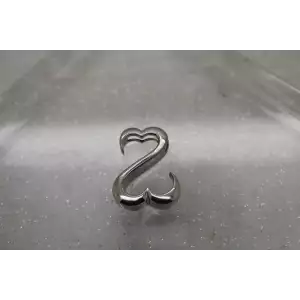 Signed .925 S.S. DOUBLE OPEN HEARTS pendant